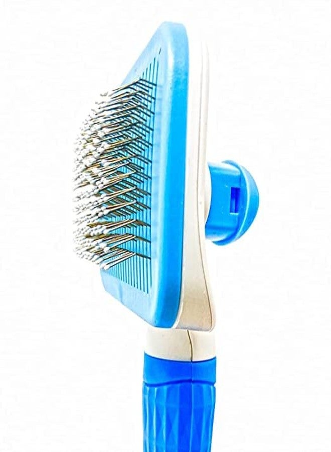 Pet Believe فرشاة بيت بيليف للعناية بالحيوانات الأليفة، لفك تشابك الشعر وإزالة الشعر المتساقط، مزودة بمفتاح ضغط، مناسبة لجميع سلالات الكلاب والقطط. - Image 5